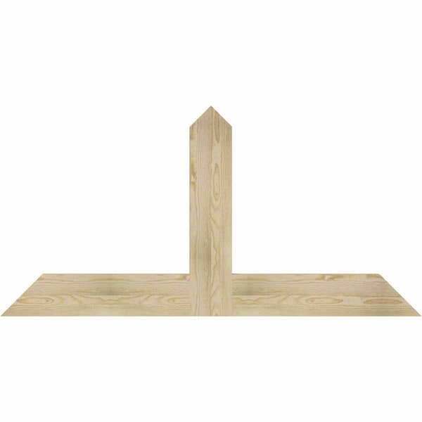 Ekena Millwork Portland Rough Sawn Timber Gable Bracket, Douglas Fir, 60"W x 30"H x 2"D x 6"F, 12/12 Pitch GBW060X30X0206POR00RDF - main